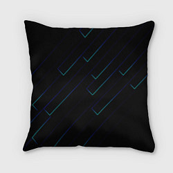 Подушка квадратная Color blue black