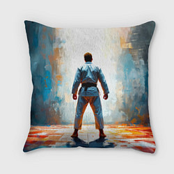 Подушка квадратная Дзюдоист, цвет: 3D-принт