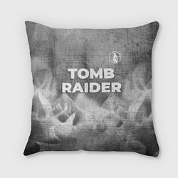 Подушка квадратная Tomb Raider - grey gradient посередине, цвет: 3D-принт