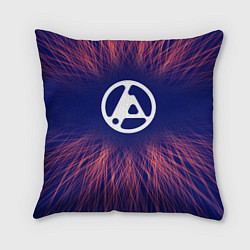 Подушка квадратная Linkin Park 2024 red energy, цвет: 3D-принт