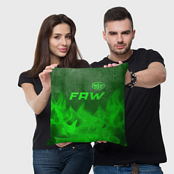 Подушка квадратная FAW - green gradient посередине, цвет: 3D-принт — фото 2