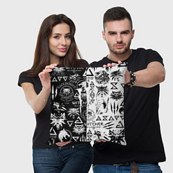 Подушка квадратная Monster energy логотипы игр, цвет: 3D-принт — фото 2