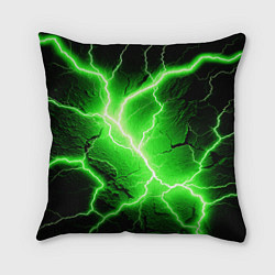 Подушка квадратная Color green black, цвет: 3D-принт