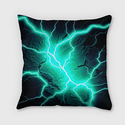 Подушка квадратная Color light blue black