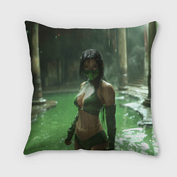 Подушка квадратная Джейд в кислоте, цвет: 3D-принт