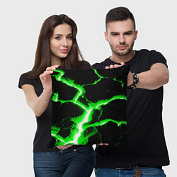 Подушка квадратная Разлом, цвет: 3D-принт — фото 2