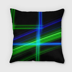 Подушка квадратная Color blue black green