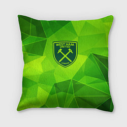 Подушка квадратная West Ham green poly