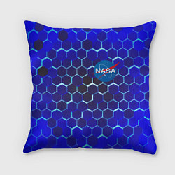 Подушка квадратная Nasa голубая броня, цвет: 3D-принт