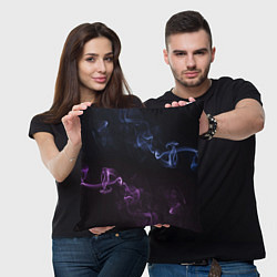 Подушка квадратная Color black blue pink, цвет: 3D-принт — фото 2