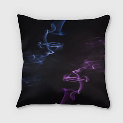 Подушка квадратная Color black blue pink