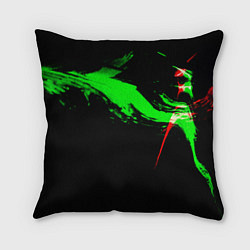 Подушка квадратная Color black green red