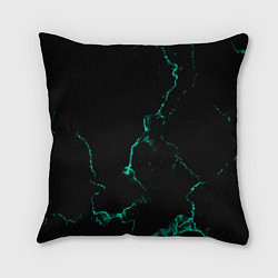 Подушка квадратная Color black turquoise