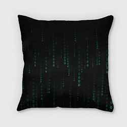 Подушка квадратная Color black turquoise