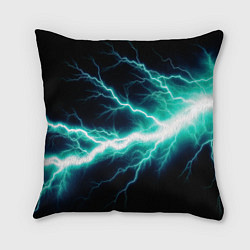 Подушка квадратная Lightning blue, цвет: 3D-принт