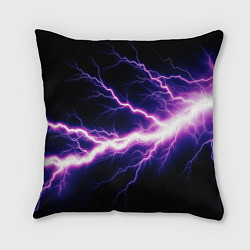 Подушка квадратная Lightning purple, цвет: 3D-принт