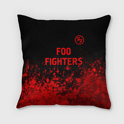 Подушка квадратная Foo Fighters - red gradient посередине, цвет: 3D-принт