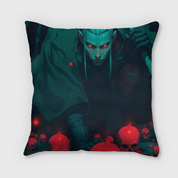Подушка квадратная Мастер черепов - колдун, цвет: 3D-принт