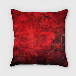 Подушка квадратная Абстракция - red shabby wall, цвет: 3D-принт