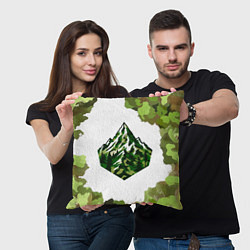 Подушка квадратная Камуфляж альпениста, цвет: 3D-принт — фото 2