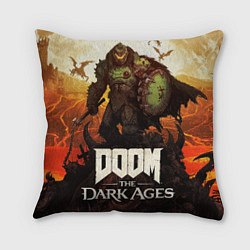 Подушка квадратная Doom the dark ages, цвет: 3D-принт