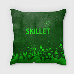 Подушка квадратная Skillet - green gradient посередине, цвет: 3D-принт
