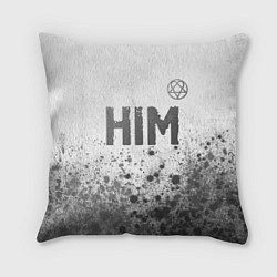 Подушка квадратная HIM - white gradient посередине, цвет: 3D-принт