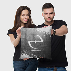 Подушка квадратная Evanescence - grey gradient, цвет: 3D-принт — фото 2