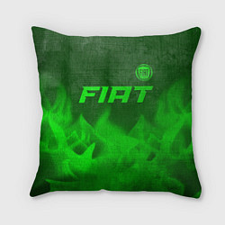 Подушка квадратная Fiat - green gradient посередине, цвет: 3D-принт