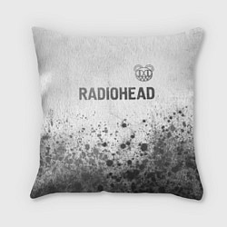 Подушка квадратная Radiohead - white gradient посередине, цвет: 3D-принт