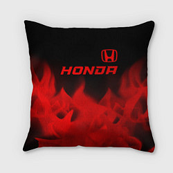 Подушка квадратная Honda - red gradient посередине, цвет: 3D-принт