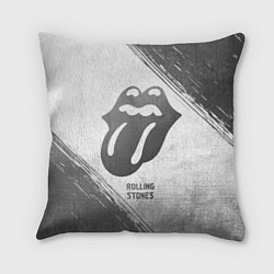 Подушка квадратная Rolling Stones - white gradient