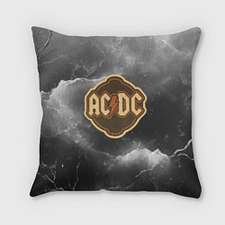 Подушка квадратная ACDC ретро логотип