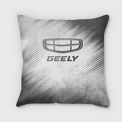 Подушка квадратная Geely - white gradient, цвет: 3D-принт