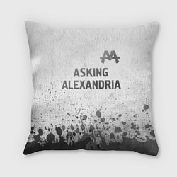 Подушка квадратная Asking Alexandria - white gradient посередине, цвет: 3D-принт