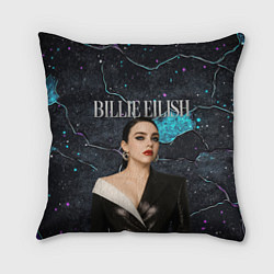 Подушка квадратная Билли Айлиш в деловом костюме