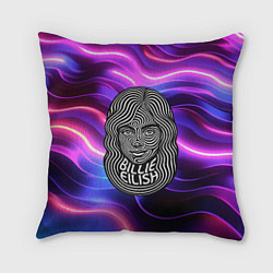 Подушка квадратная Портрет Билли Айлиш из линий