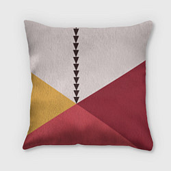 Подушка квадратная Колор-блок фруктовый чиа пудинг, цвет: 3D-принт