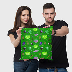 Подушка квадратная Halloween green, цвет: 3D-принт — фото 2