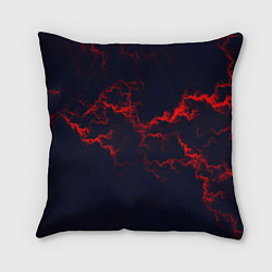 Подушка квадратная Lightning red glow
