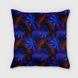 Подушка квадратная Palm dark blue