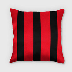 Подушка квадратная Color black red line, цвет: 3D-принт