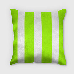 Подушка квадратная Color light green white stripes