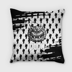 Подушка квадратная Doom паттерн пипл краски, цвет: 3D-принт