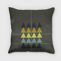 Подушка квадратная Абстрактный лес геометрический