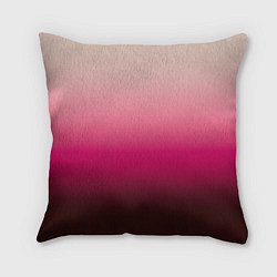 Подушка квадратная Градиент transcendent pink омбре, цвет: 3D-принт
