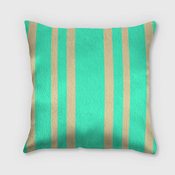 Подушка квадратная Color blue beige stripes