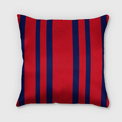 Подушка квадратная Color black red stripes