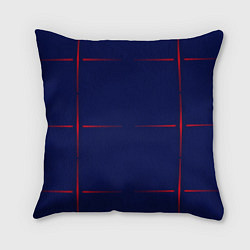 Подушка квадратная Color blue red stripes