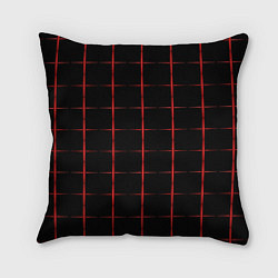 Подушка квадратная Color black red crosses